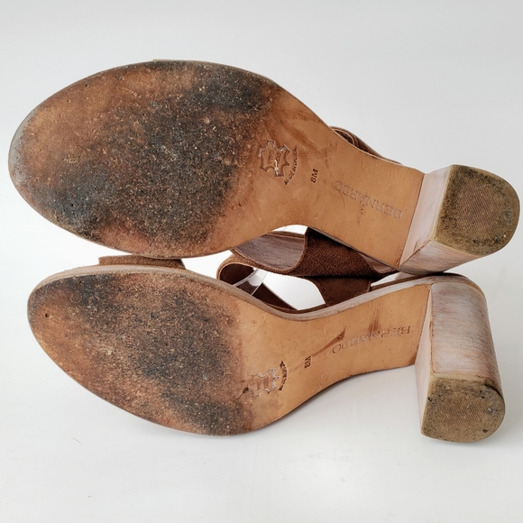 Bernardo Holly Suede Stacked Block Heel Sandal 8 - Picture 8 of 8